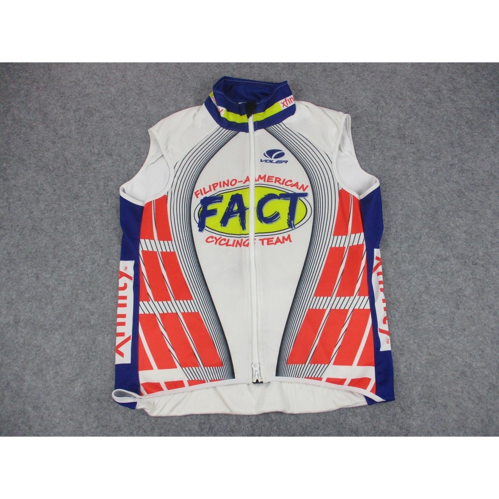 VINTAGE Voler Cycling Jersey Philipino Filipino American Full Zip Tank Shirt USA
